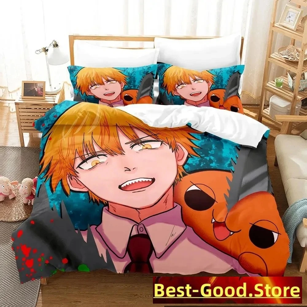 Anime Pochita Chainsaw Man Bedding Set Boys Girls Twin Queen King Size Duvet Cover Pillowcase Bed boys Adult Home Textileextile
Anime Pochita Chainsaw Man Bedding Set Boys Girls Twin Queen King Size Duvet Cover Pillowcase Bed boys Adult Home Textileextile