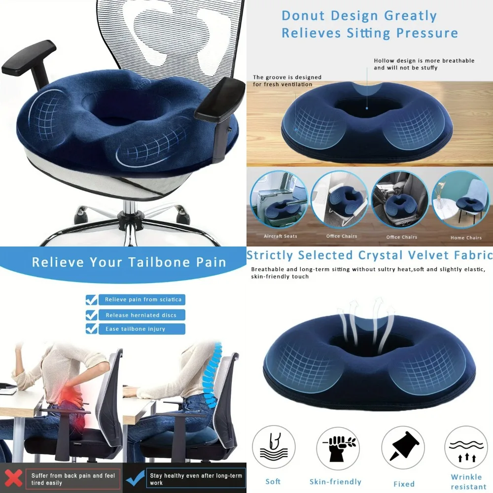 1pc Memory Foam Seat Cushion Massage Seat Anti Hemorrhoids Hip Push Up Yoga Orthopedic Comfort Foam Tailbone Pillow Car Office C
1pc Memory Foam Seat Cushion Massage Seat Anti Hemorrhoids Hip Push Up Yoga Orthopedic Comfort Foam Tailbone Pillow Car Office C