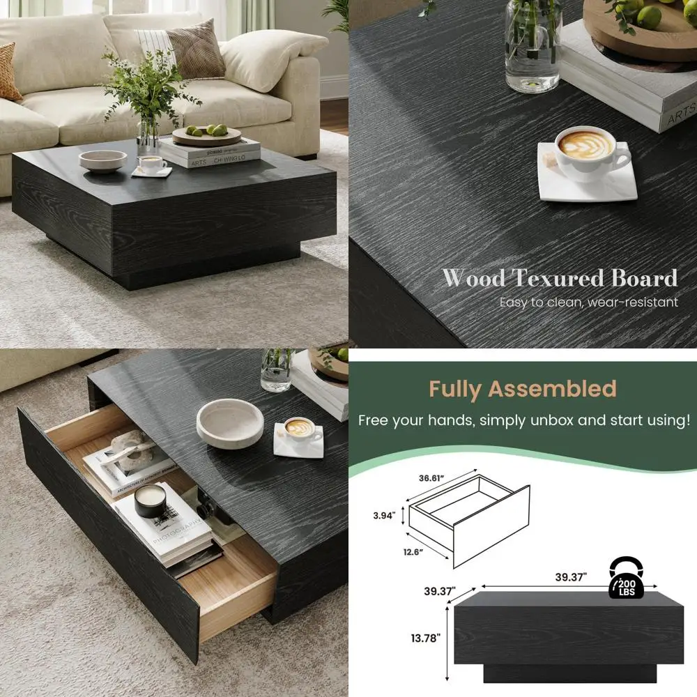 современный квадратный журнальный столик с выдвижными ящиками, деревянный дизайн 39,37 дюйма для гостиной и домашнего офиса, полностью собранный, черный
современный квадратный журнальный столик с выдвижными ящиками, деревянный дизайн 39,37 дюйма для гостиной и домашнего офиса, полностью собранный, черный