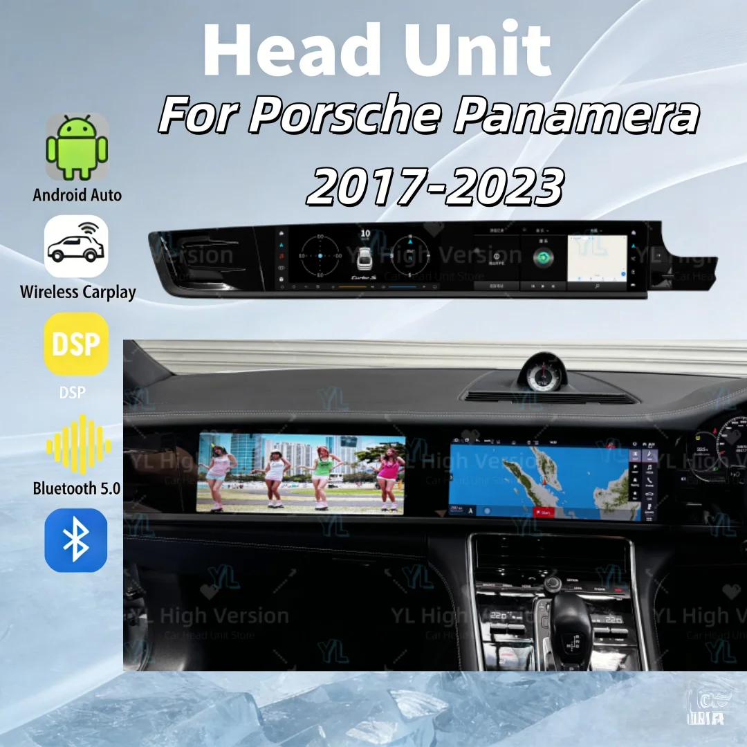 CY 25" Dual Screen Car Radio Android 14 For Porsche Panamera 970 2017-2023 Wireless CarPlay LHD RHD GPS Navigation Unit BT 5.0
CY 25" Dual Screen Car Radio Android 14 For Porsche Panamera 970 2017-2023 Wireless CarPlay LHD RHD GPS Navigation Unit BT 5.0