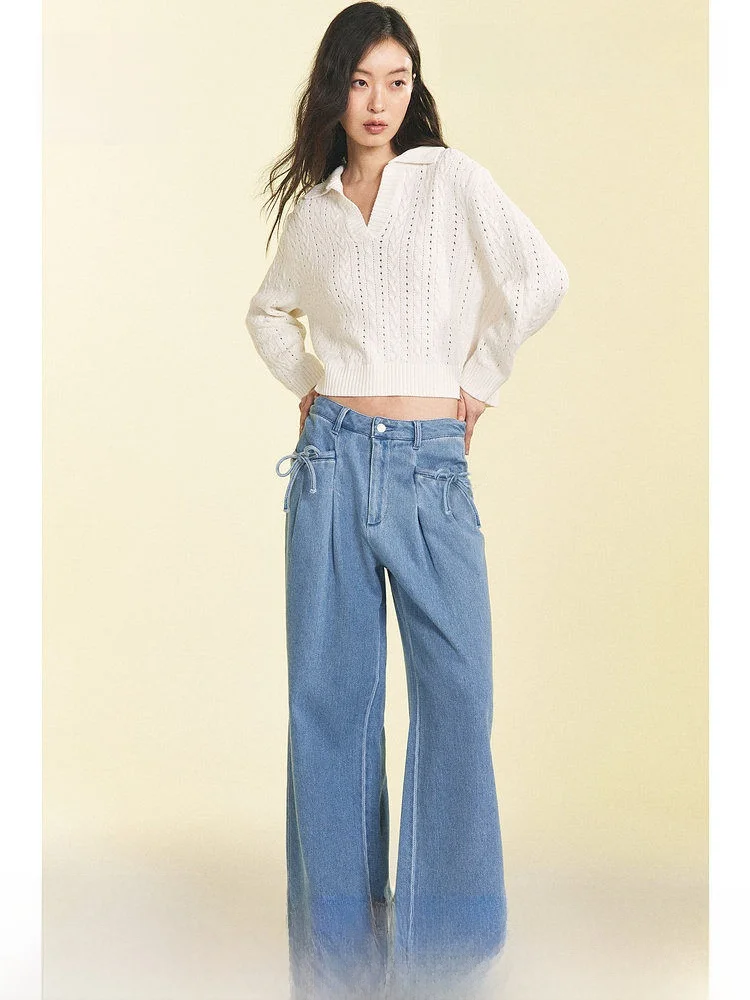 H&M Women's Straight Leg Vintage Jeans Elegant Lazy Wide Leg Long Pants Cotton Polyester Blend Natural Waist Long Trousers
H&M Women's Straight Leg Vintage Jeans Elegant Lazy Wide Leg Long Pants Cotton Polyester Blend Natural Waist Long Trousers