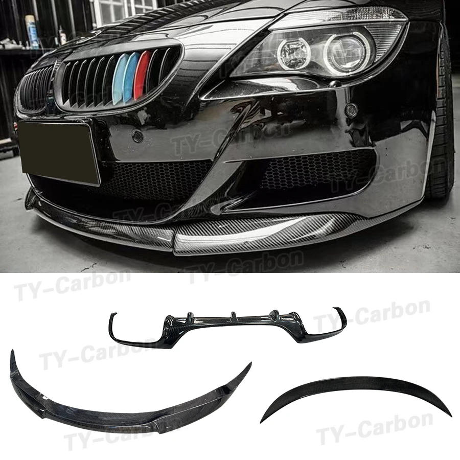 Carbon Fiber 3PCS/Set Front Bumper Lip Rear Diffuser Spoiler Rear Spoiler for BMW 6 Series E63 E64 M6 2006 - 2010 BodyKit FRP
Carbon Fiber 3PCS/Set Front Bumper Lip Rear Diffuser Spoiler Rear Spoiler for BMW 6 Series E63 E64 M6 2006 - 2010 BodyKit FRP