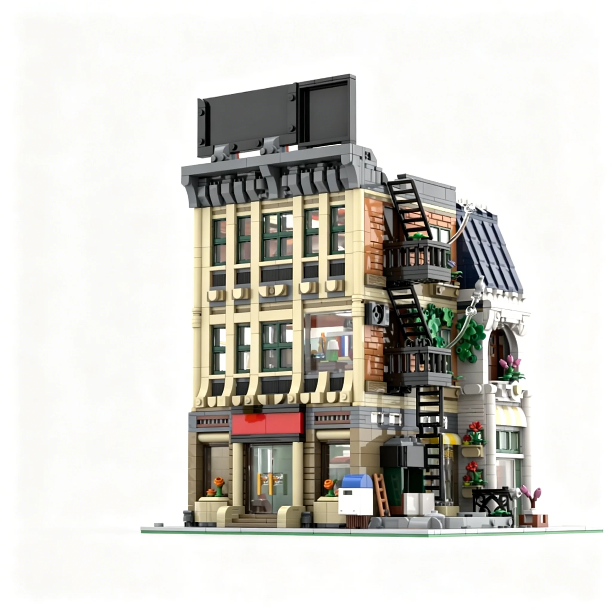 3407pcs MOC Daily Bugle Art Shop Corner Alternative Modular Streetscape Model Building Blocks Christmas Gift Architecture Toys
3407pcs MOC Daily Bugle Art Shop Corner Alternative Modular Streetscape Model Building Blocks Christmas Gift Architecture Toys
