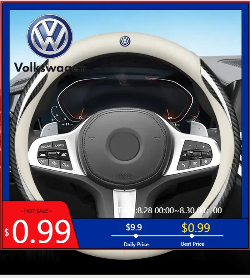 Новинка 2026 года: Чехол на руль для VW, 80% новый, из искусственной кожи, противоскользящий, для Volkswagen VW GTI Rline R Golf Amarok
Новинка 2026 года: Чехол на руль для VW, 80% новый, из искусственной кожи, противоскользящий, для Volkswagen VW GTI Rline R Golf Amarok