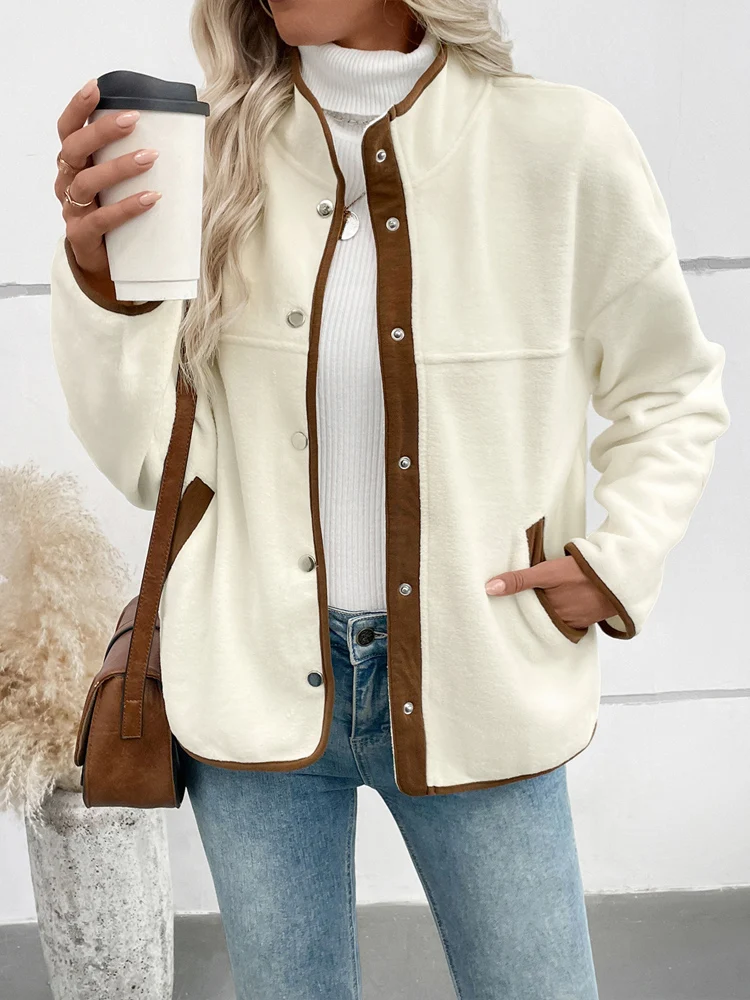 New Winter Woman's Coat,Long Sleeve Coats,Patchwork Coats,Cropped Coat For Ladies,Button And Pockets On Coats,Apricot Coats
New Winter Woman's Coat,Long Sleeve Coats,Patchwork Coats,Cropped Coat For Ladies,Button And Pockets On Coats,Apricot Coats
