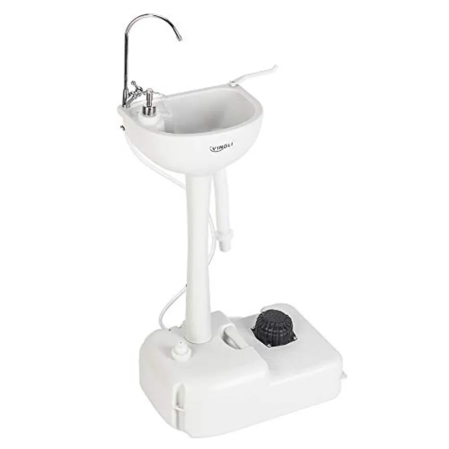 Upgraded Portable Sink: Rolling Hand Wash Basin Stand with Towel Holder, Soap Dispenser Wheels Stainless Steel, White, Compact
Upgraded Portable Sink: Rolling Hand Wash Basin Stand with Towel Holder, Soap Dispenser Wheels Stainless Steel, White, Compact