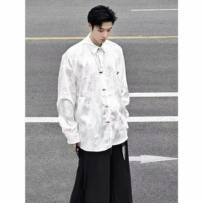 New Chinese Sle Men's Long Sve irt Dragon Pattern Embroidery Casual Coat Sle Tang Costume Button Design Stand Fit
New Chinese Sle Men's Long Sve irt Dragon Pattern Embroidery Casual Coat Sle Tang Costume Button Design Stand Fit