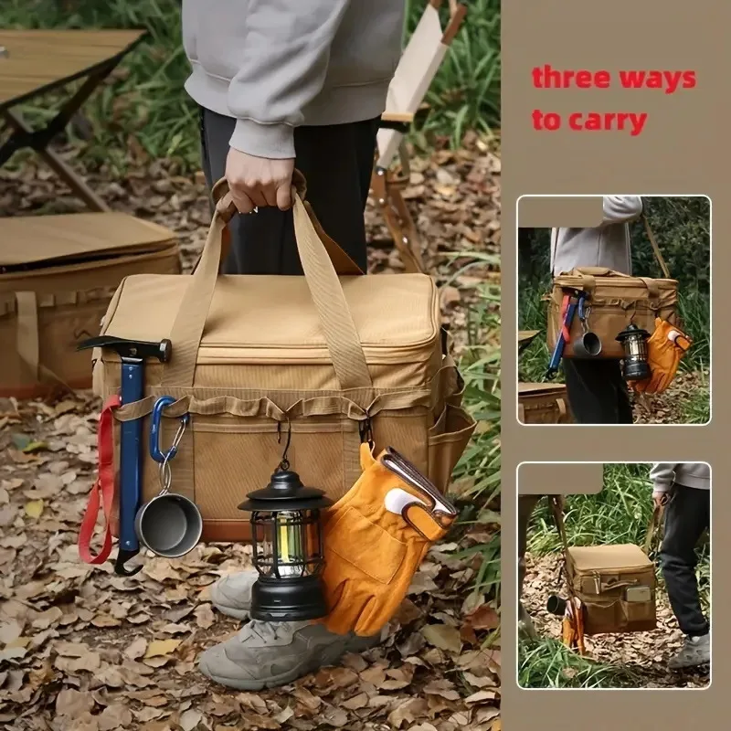 Outdoor camping storage bag, barbecue picnic special hard anti-collision bag, multifunctional kitchenware organizing bag
Outdoor camping storage bag, barbecue picnic special hard anti-collision bag, multifunctional kitchenware organizing bag