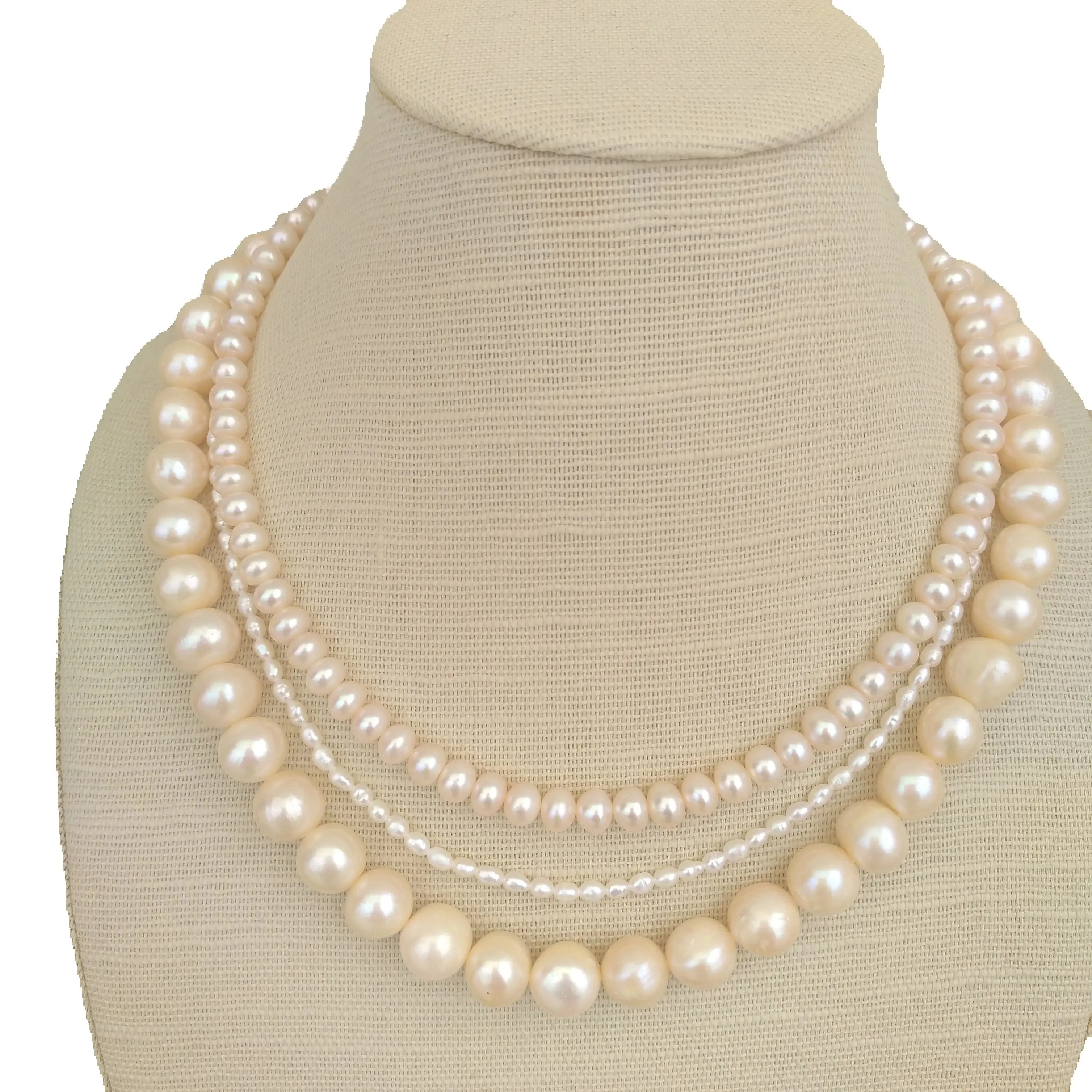 3Rows Design Pretty Natural South Sea White Mini &Pink 6-7mm/11-12mm Pearl Necklace
3Rows Design Pretty Natural South Sea White Mini &Pink 6-7mm/11-12mm Pearl Necklace