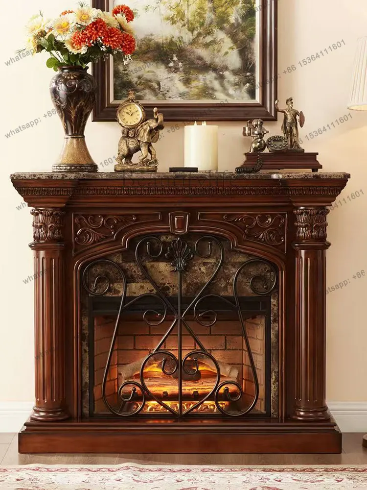 American all-solid wood fireplace European-style simulated flame fireplace cabinet electric heating heater
American all-solid wood fireplace European-style simulated flame fireplace cabinet electric heating heater