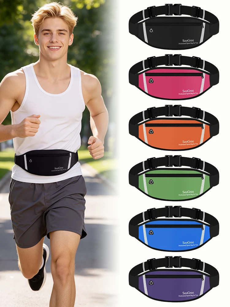 SooGree Reflective Running Waist Bag Waterproof Sports Fanny Pack Adjustable Belt Phone Pouch for Jogging Cycling Hiking Travel
SooGree Reflective Running Waist Bag Waterproof Sports Fanny Pack Adjustable Belt Phone Pouch for Jogging Cycling Hiking Travel