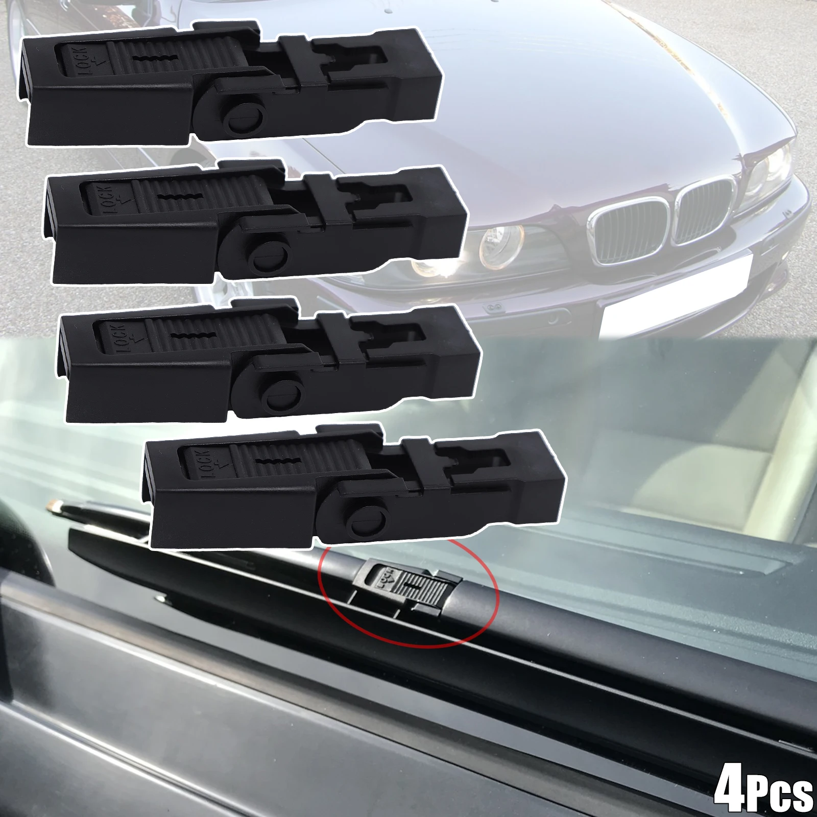 4Pcs For BMW 5 Series E39 520i/523i/525i/528i/530i/535i/540i/M5 1996 - 2003 Front Wiper Blade Arm Lock Clip Nut Rocker Cap Cover
4Pcs For BMW 5 Series E39 520i/523i/525i/528i/530i/535i/540i/M5 1996 - 2003 Front Wiper Blade Arm Lock Clip Nut Rocker Cap Cover