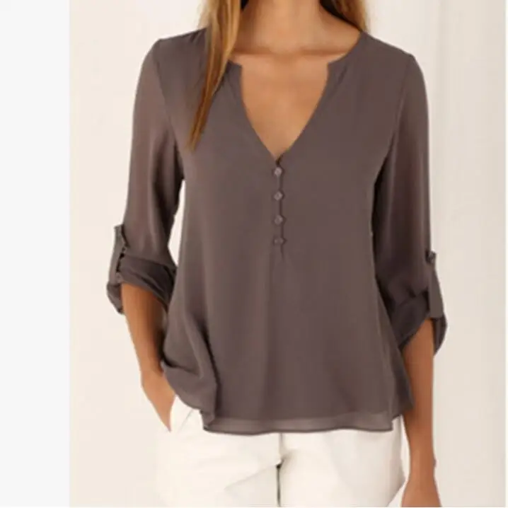 Женская блузка больших размеров с длинным рукавом, утягивающая талию, из полиэстера, однотонная
Женская блузка больших размеров с длинным рукавом, утягивающая талию, из полиэстера, однотонная