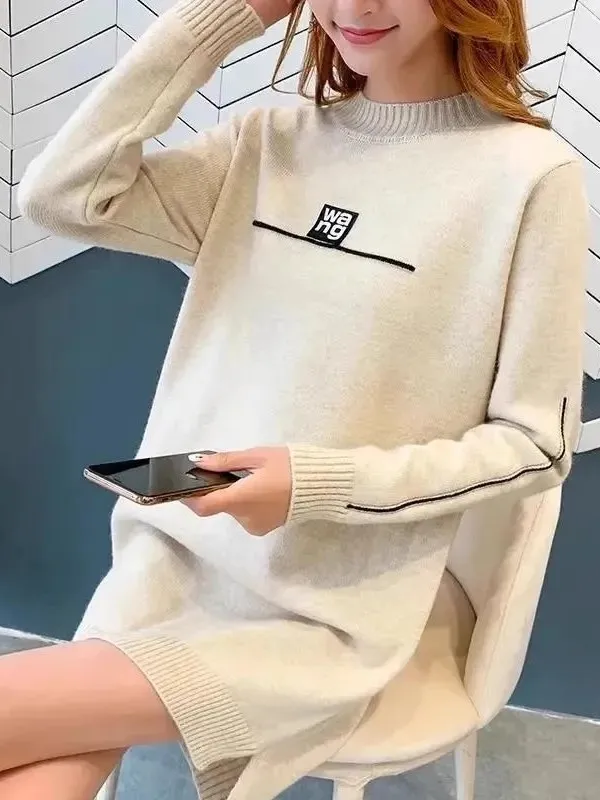 Свободный длинный вязаный свитер Sve, цвет f, теплый корейский воротник, женский осенне-зимний новый Faion Base irt
Свободный длинный вязаный свитер Sve, цвет f, теплый корейский воротник, женский осенне-зимний новый Faion Base irt