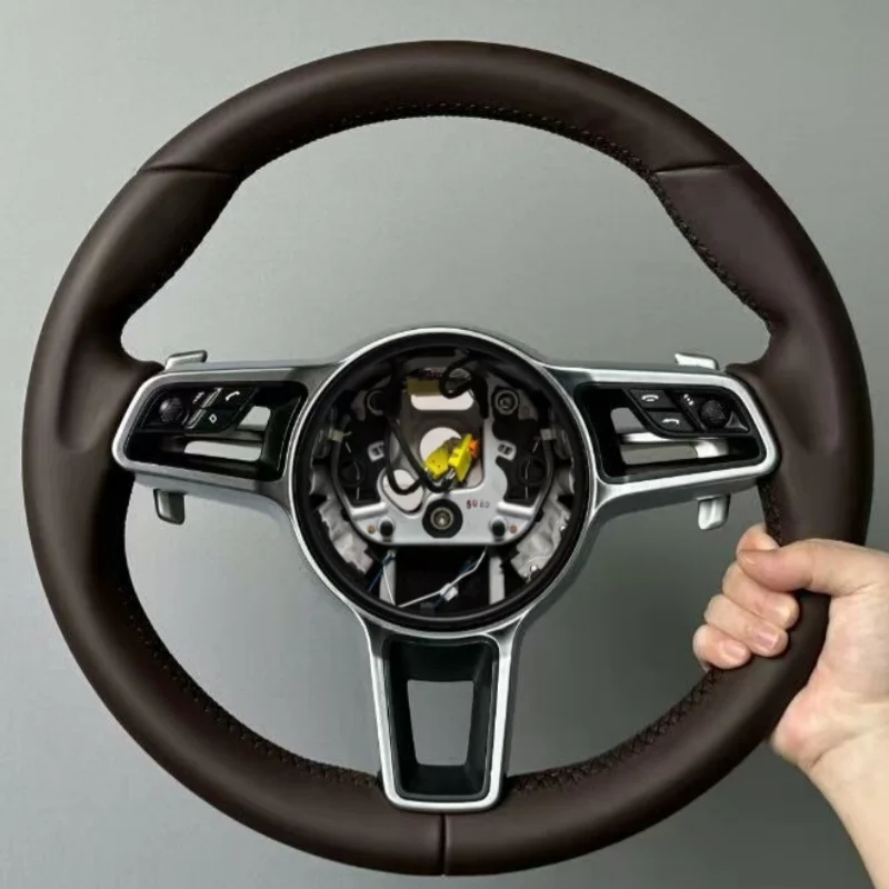Brown Leather Steering Wheel for Porsche Panamera Cayenne Macan 718 Boxster Cayman 996 911 981 958 991 Car Steering Wheel
Brown Leather Steering Wheel for Porsche Panamera Cayenne Macan 718 Boxster Cayman 996 911 981 958 991 Car Steering Wheel
