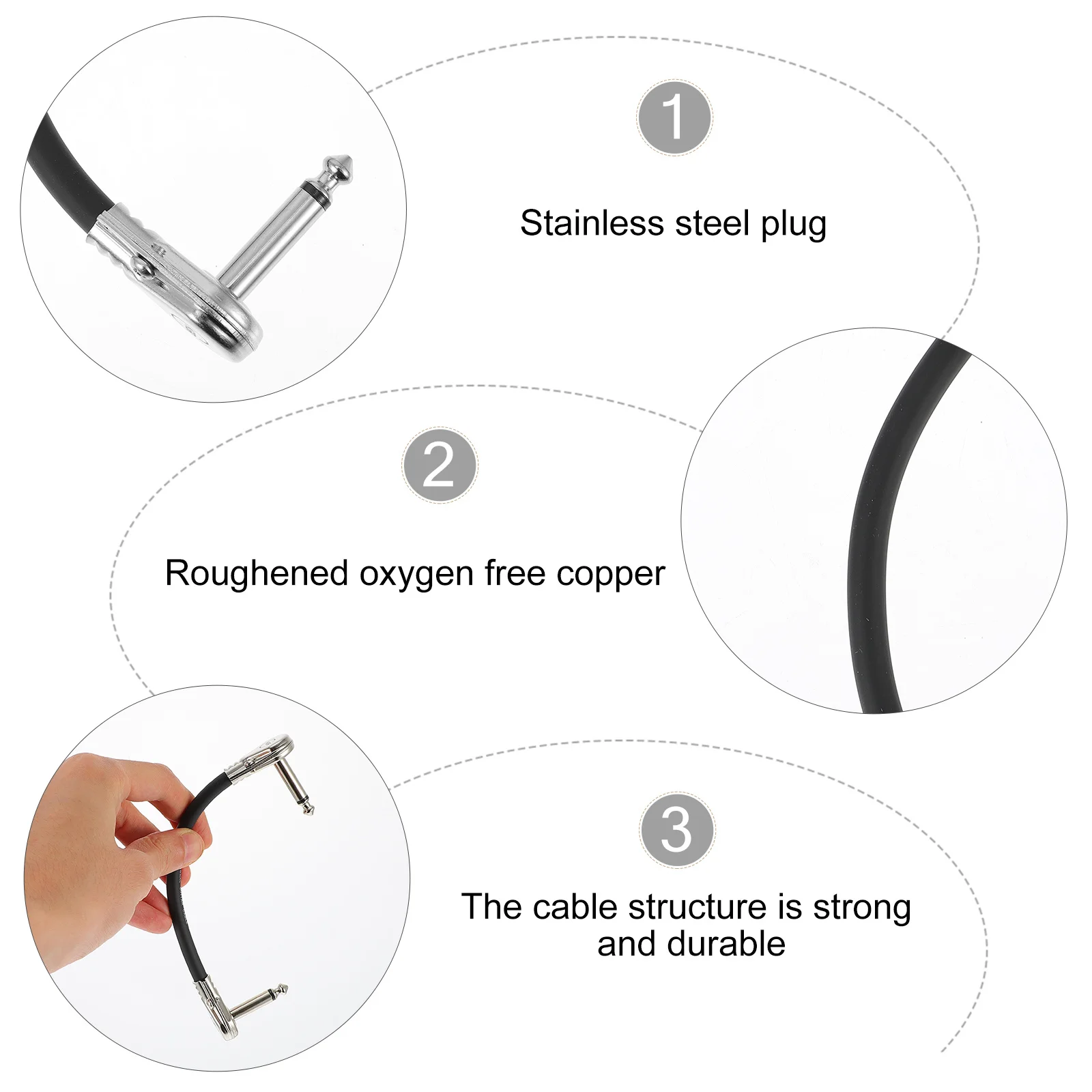 1pc Guitar Patch Cable Oxygen-Free Copper Core High-Fidelity Sound Wear-Resistant Pvc Durable Lightweight Portable For
1pc Guitar Patch Cable Oxygen-Free Copper Core High-Fidelity Sound Wear-Resistant Pvc Durable Lightweight Portable For