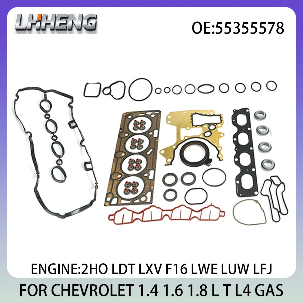Engine Full Overhaul Gasket Kit Rebuild Set For CHEVROLET ASTRA AVEO CRUZE 55355578 55354237 1.4 1.6 1.8 L T L4 GAS 2H0 05-18
Engine Full Overhaul Gasket Kit Rebuild Set For CHEVROLET ASTRA AVEO CRUZE 55355578 55354237 1.4 1.6 1.8 L T L4 GAS 2H0 05-18