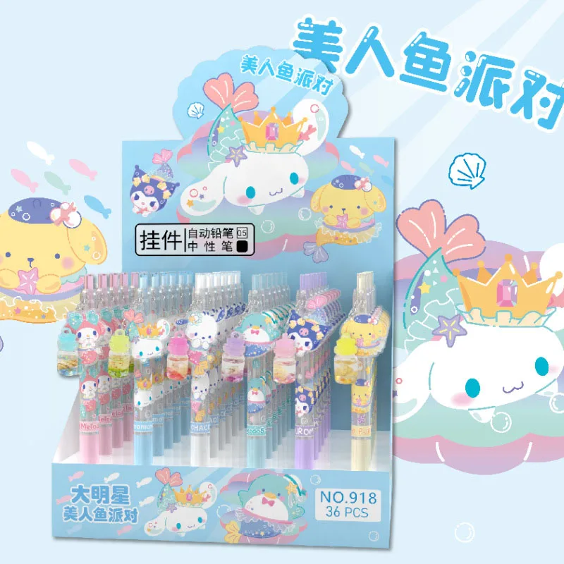 36 pcs/lot Sanrio Kawaii Mermaid Pendant Gel Pen Cute 0.5mm Black Ink Neutral Pens Promotional Gift Office School Supplies
36 pcs/lot Sanrio Kawaii Mermaid Pendant Gel Pen Cute 0.5mm Black Ink Neutral Pens Promotional Gift Office School Supplies