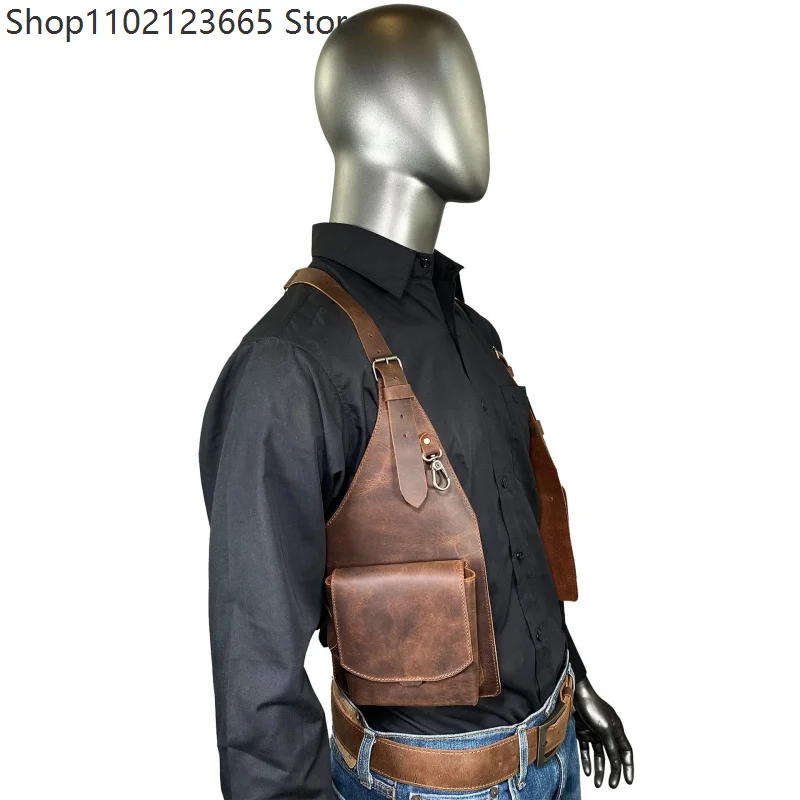 Vintage Brown Faux Leather Double Shoulder Chest Harness Bag Retro Western Cowboy Style Utility Pouch For Cosplay Accessories
Vintage Brown Faux Leather Double Shoulder Chest Harness Bag Retro Western Cowboy Style Utility Pouch For Cosplay Accessories