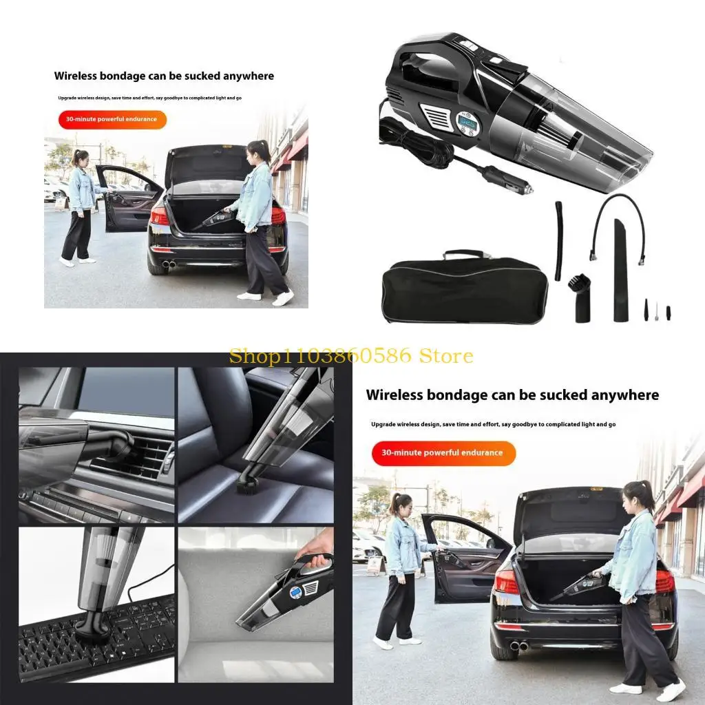 242A 4 in 1 Car Vacuum Cleaner 120W 6000Pa High Power Tire Inflator 12V Vacuum with Digital Tire Pressure Gauge Flashlight
242A 4 in 1 Car Vacuum Cleaner 120W 6000Pa High Power Tire Inflator 12V Vacuum with Digital Tire Pressure Gauge Flashlight