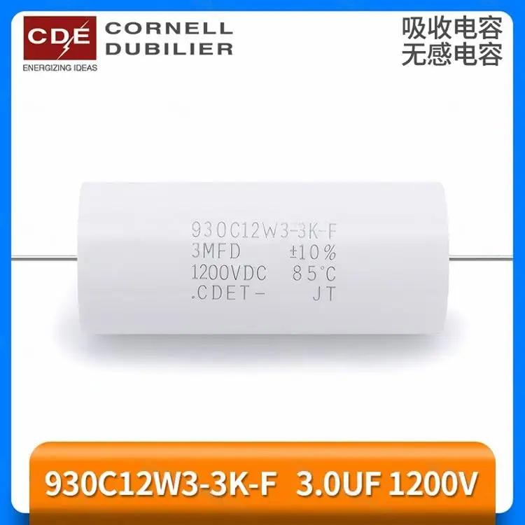 CDE неиндуктивная фотовспышка 930C12W3-3K-F 3,0 UF 1200V 3.0MFD В постоянного тока
CDE неиндуктивная фотовспышка 930C12W3-3K-F 3,0 UF 1200V 3.0MFD В постоянного тока