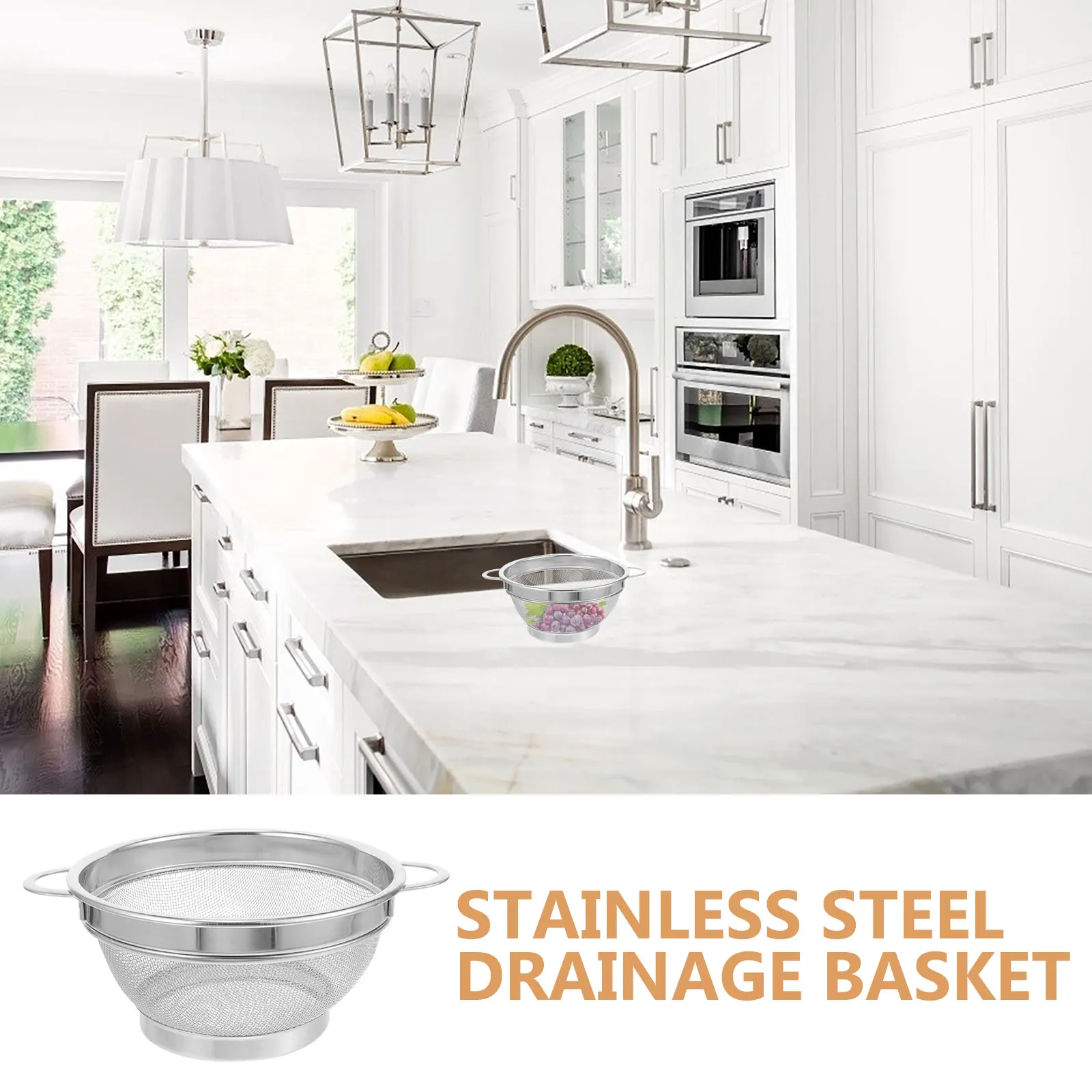 1Pcs Stylish Stainless Steel Filter Basket Essential Kitchen Washing Drainer For Fruits Veggies
1Pcs Stylish Stainless Steel Filter Basket Essential Kitchen Washing Drainer For Fruits Veggies