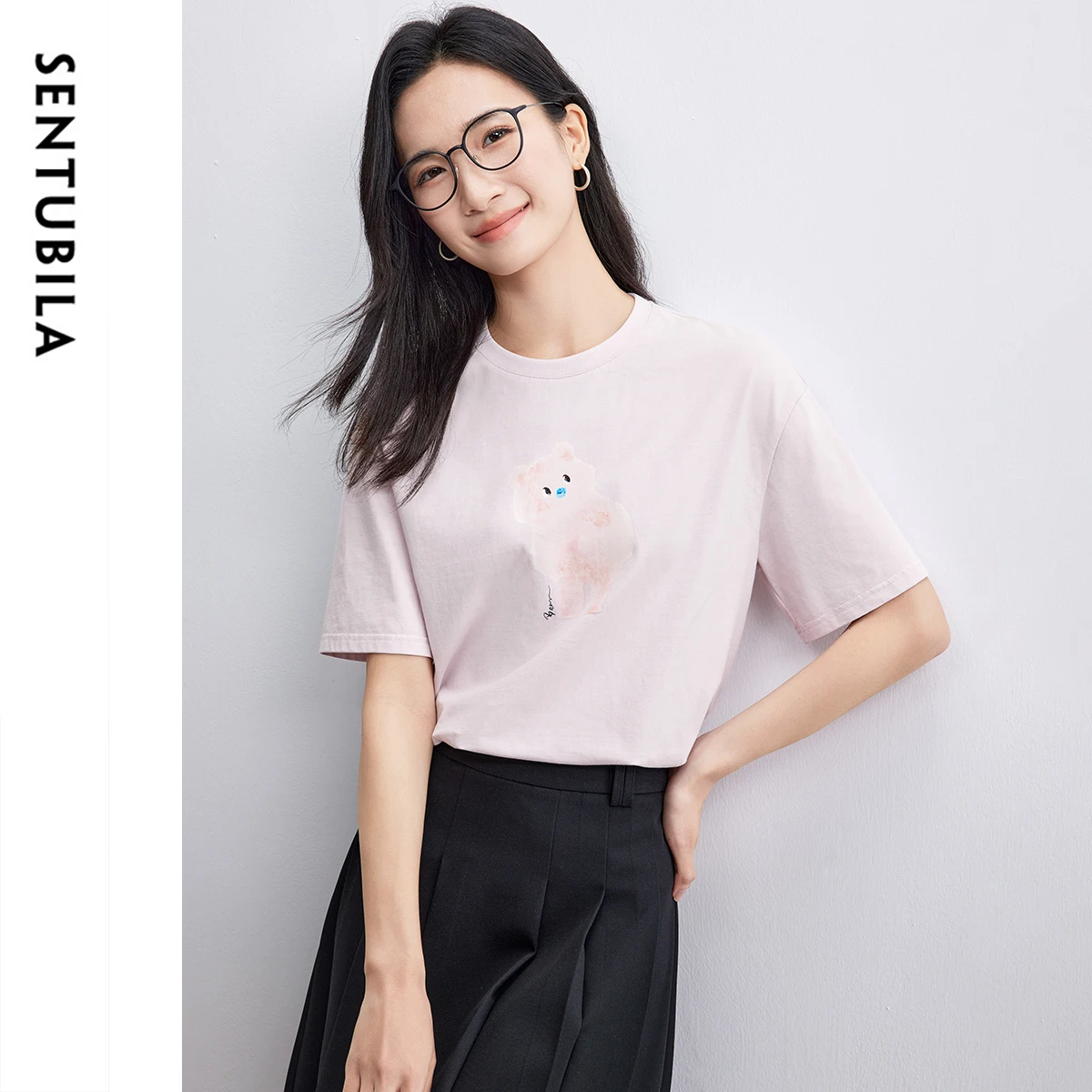 SENTUBILA Oversized T-shirts For Women 2025 Summer Cute Printing Cotton Solid Short Sleeve Casual Simple Pullover Lady 152T59252
SENTUBILA Oversized T-shirts For Women 2025 Summer Cute Printing Cotton Solid Short Sleeve Casual Simple Pullover Lady 152T59252