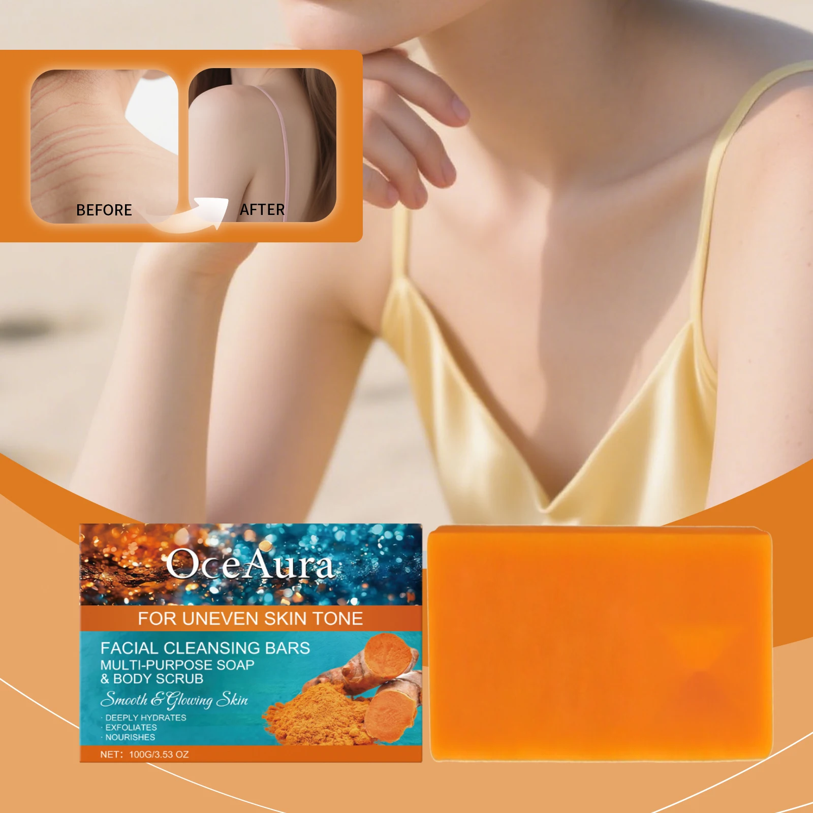 Turmeric Root Oil Soap Niacinamide White Skin Frosted Moisturizer Particle Physical Exfoliating Handmade Soap Skin Care Cleaning
Turmeric Root Oil Soap Niacinamide White Skin Frosted Moisturizer Particle Physical Exfoliating Handmade Soap Skin Care Cleaning