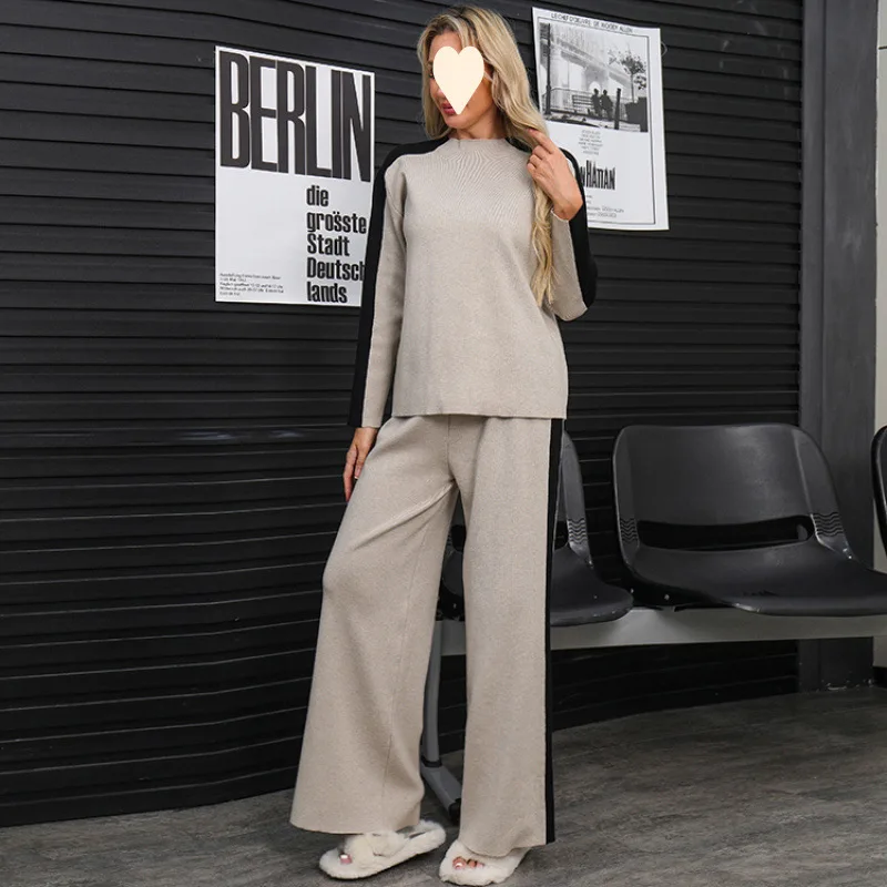 Lovely Women's Jogging Suit Set Color Contrast Patchwork Casual Long Sleeve Top and Straight Trousers Set Women's Suits
Lovely Women's Jogging Suit Set Color Contrast Patchwork Casual Long Sleeve Top and Straight Trousers Set Women's Suits
