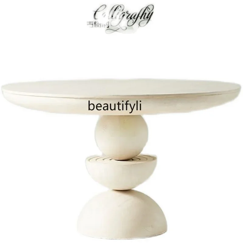 xxxAmerican country log retro round table French solid wood simple dining table Nordic light luxury modern table
xxxAmerican country log retro round table French solid wood simple dining table Nordic light luxury modern table