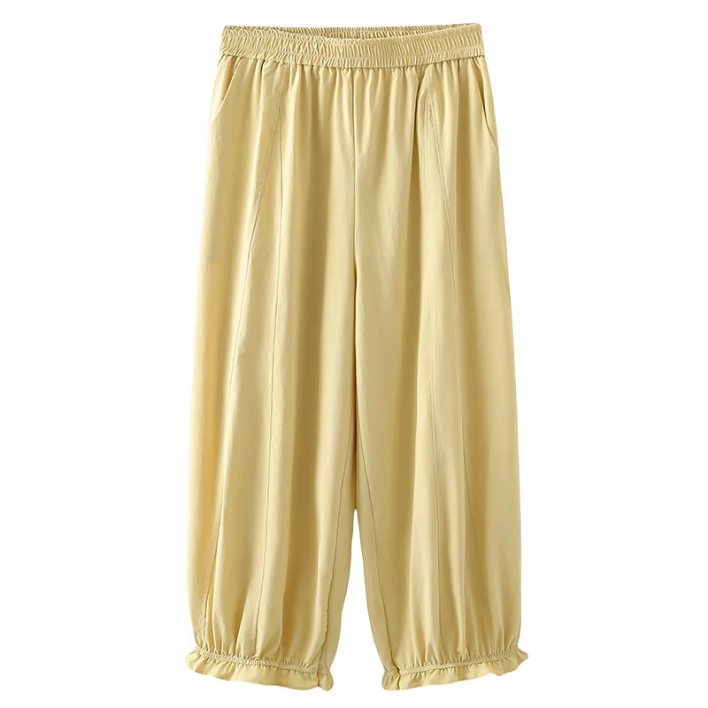 Plus Size Women's Lantern Pants 100kg Casual High Waist Black Thin Ankle Length Trousers Summer New Style 322
Plus Size Women's Lantern Pants 100kg Casual High Waist Black Thin Ankle Length Trousers Summer New Style 322