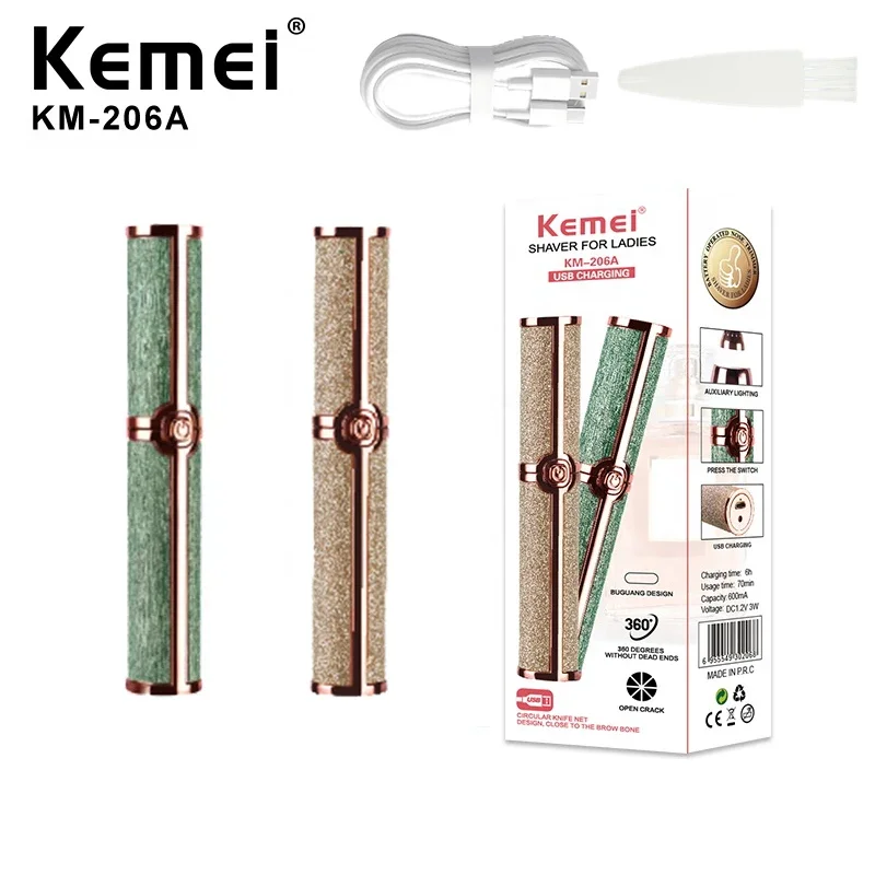 Kemei Km-206A Dainty Rechargeable Small Movable Design With Lamp Electric Eyebrow Trimmer For Women
Kemei Km-206A Dainty Rechargeable Small Movable Design With Lamp Electric Eyebrow Trimmer For Women