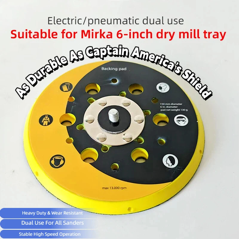 Mirka 6 Inch 150mm Sanding Pad, Porous Dry Grinding Base Plate, Polisher Machine Replacement Accessories
Mirka 6 Inch 150mm Sanding Pad, Porous Dry Grinding Base Plate, Polisher Machine Replacement Accessories