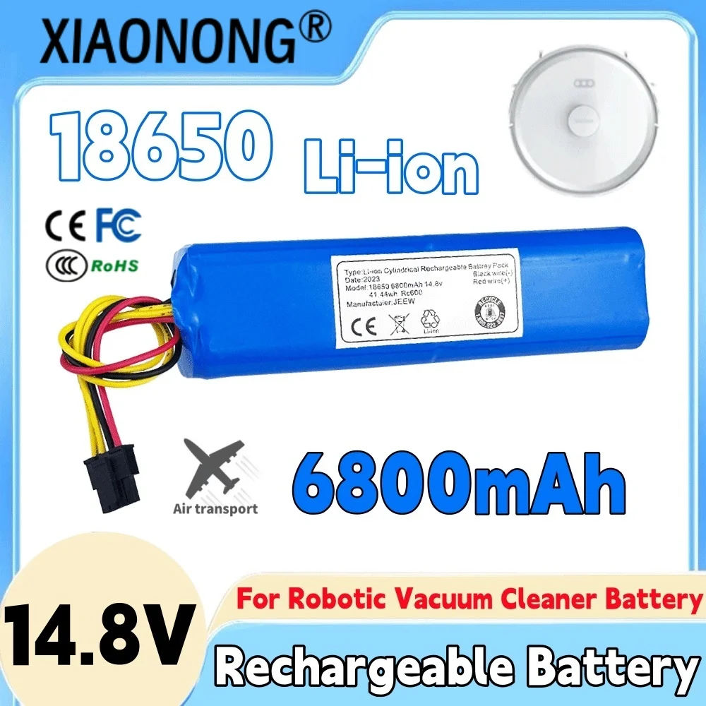 14.8V 4S2P 6800mAh Battery pack ,Replacement For XiaoMi Lydsto R1 Roidmi Eve Viomi S9 Dreame D9 Robot Vacuum Cleaner battery
14.8V 4S2P 6800mAh Battery pack ,Replacement For XiaoMi Lydsto R1 Roidmi Eve Viomi S9 Dreame D9 Robot Vacuum Cleaner battery