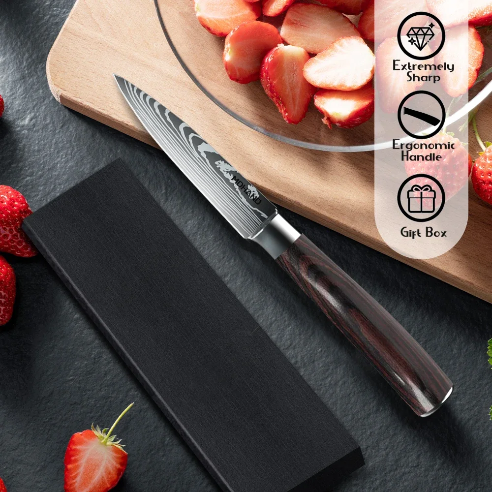 3.5" Paring Knife Stainless Steel Professional Stainless Steel Peeling Fruit Paring Knife Kitchen Ergonomic Handle Kitchen Tools
3.5" Paring Knife Stainless Steel Professional Stainless Steel Peeling Fruit Paring Knife Kitchen Ergonomic Handle Kitchen Tools