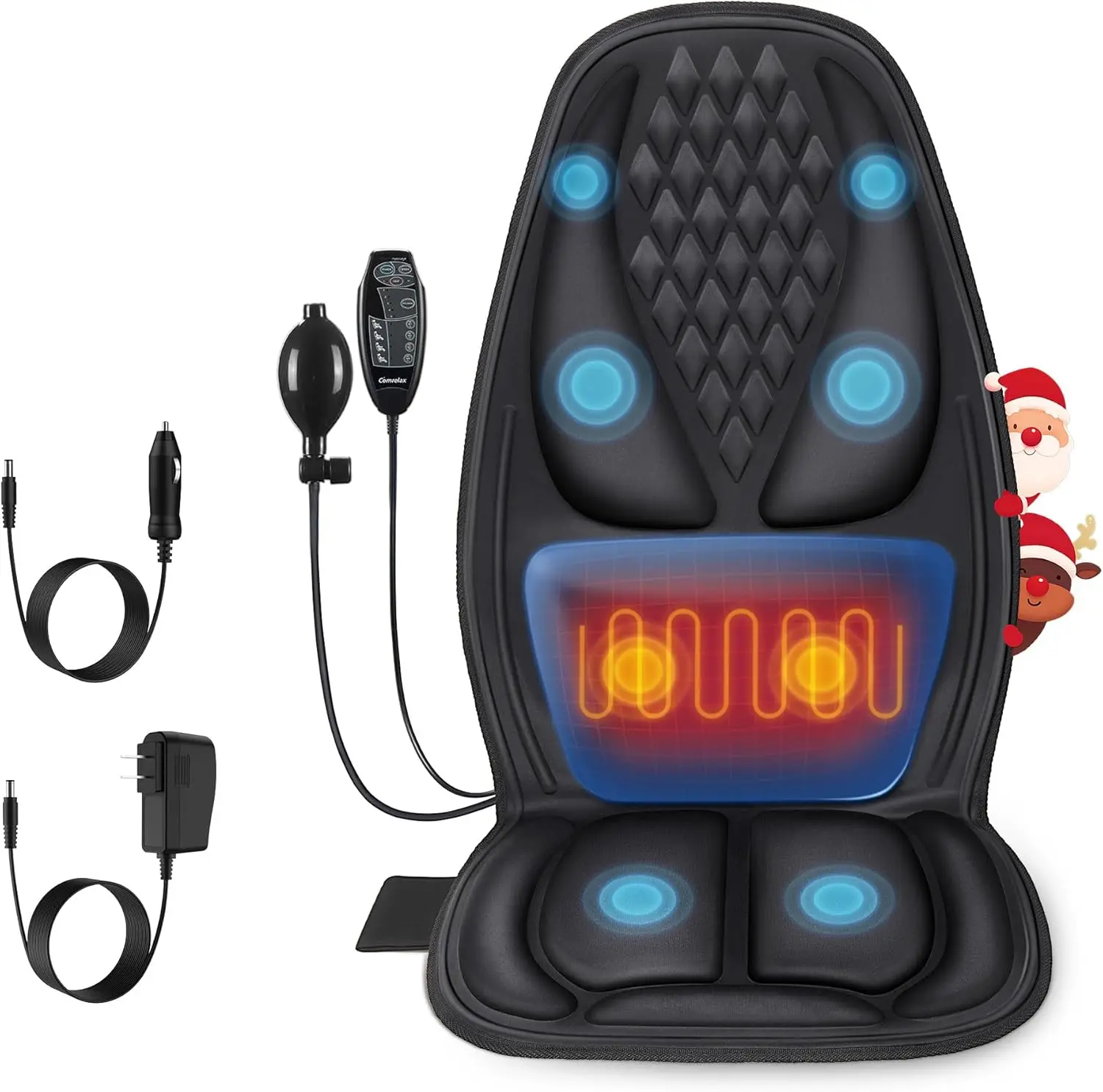 Heated Back Massager with 3D Support, 8 Motors Cushion for Full Body Pain Relief - Valentine's Gift
Heated Back Massager with 3D Support, 8 Motors Cushion for Full Body Pain Relief - Valentine's Gift