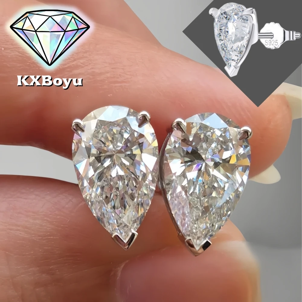 0.5-2CT Water Drop/Pear Cut Moissanite Earrings Hip-hop & Pop Diamond Ear Studs for Women S925 Sterling Silver with Certificate
0.5-2CT Water Drop/Pear Cut Moissanite Earrings Hip-hop & Pop Diamond Ear Studs for Women S925 Sterling Silver with Certificate