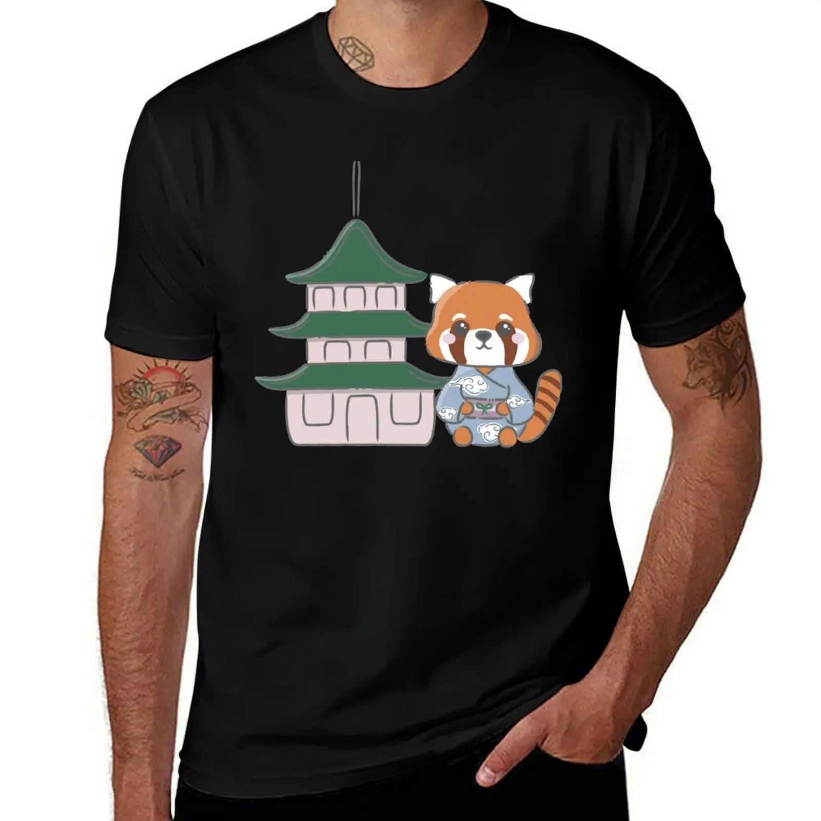 Kawaii red panda wearing a kimono at a temple T-Shirt boys whites blacks sweat shirts, men
Kawaii red panda wearing a kimono at a temple T-Shirt boys whites blacks sweat shirts, men