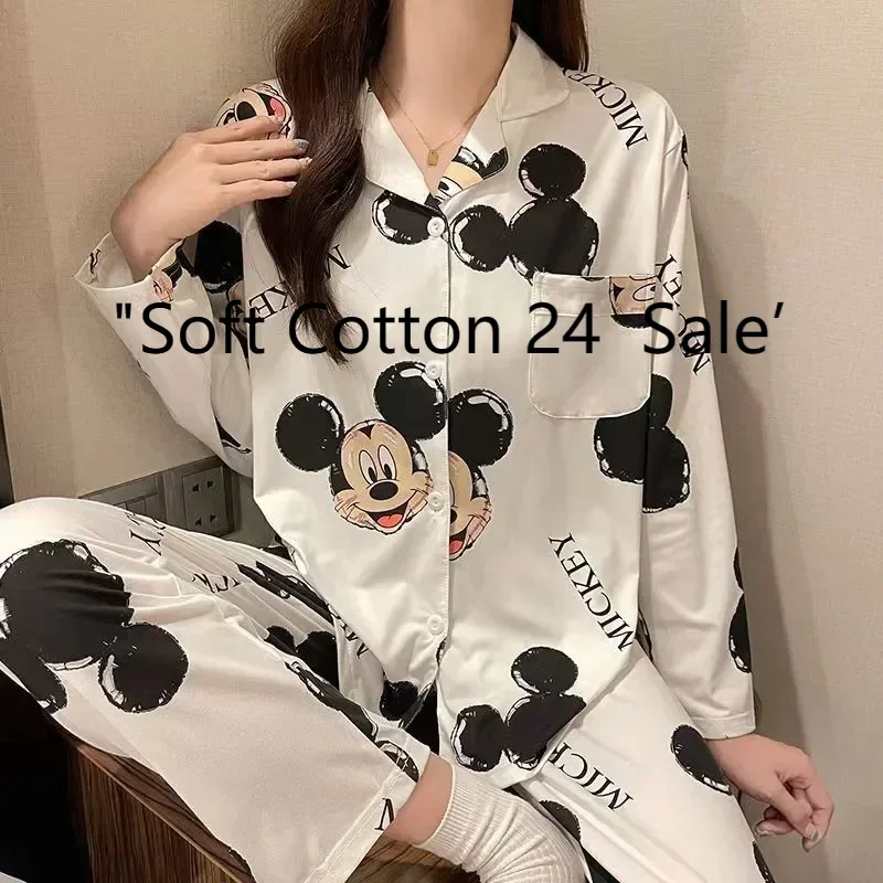 Disney pajamas cartoon long-sleeved trousers Mickey Mouse women's suit casual Disney loungewear white Mickey Mouse pajamas
Disney pajamas cartoon long-sleeved trousers Mickey Mouse women's suit casual Disney loungewear white Mickey Mouse pajamas