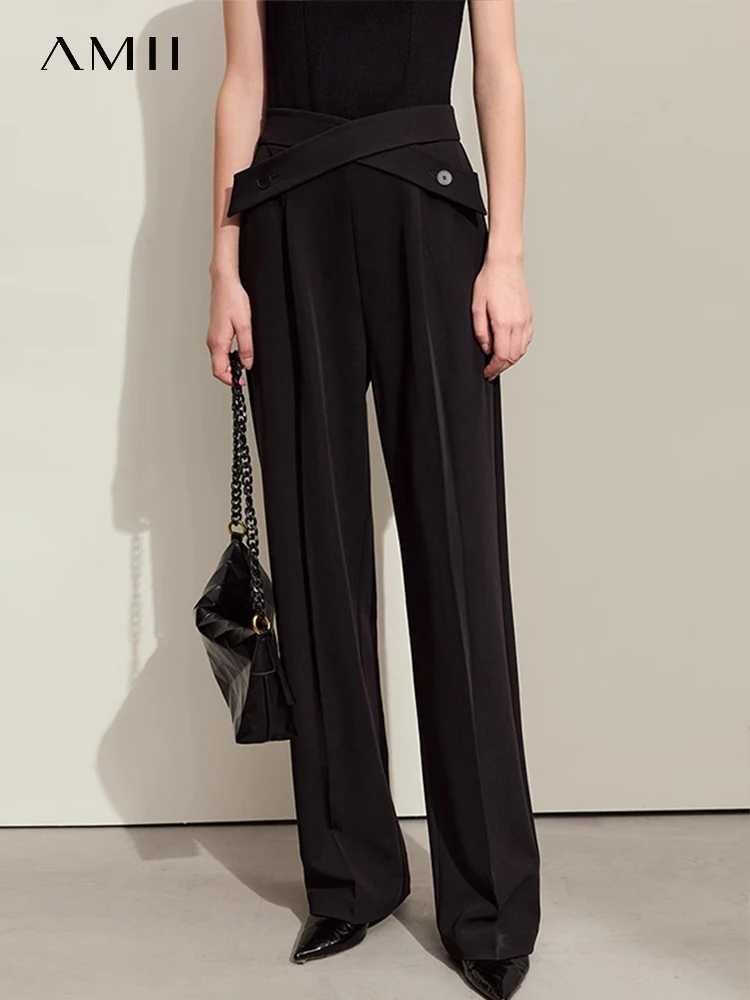 Amii Minimalism 2024 Women's Pants Spring New Commuter Solid Woven Cross-belt Loose Basics Wide-leg Pants Solid Female 12441251
Amii Minimalism 2024 Women's Pants Spring New Commuter Solid Woven Cross-belt Loose Basics Wide-leg Pants Solid Female 12441251