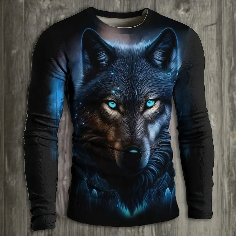 Funny 3D Wolf Pattern Men's T-shirt Spring Autumn Casual O-neck Loose Tops Long Sleeve Pullover Street Hip Hop Style y2k Clothes
Funny 3D Wolf Pattern Men's T-shirt Spring Autumn Casual O-neck Loose Tops Long Sleeve Pullover Street Hip Hop Style y2k Clothes