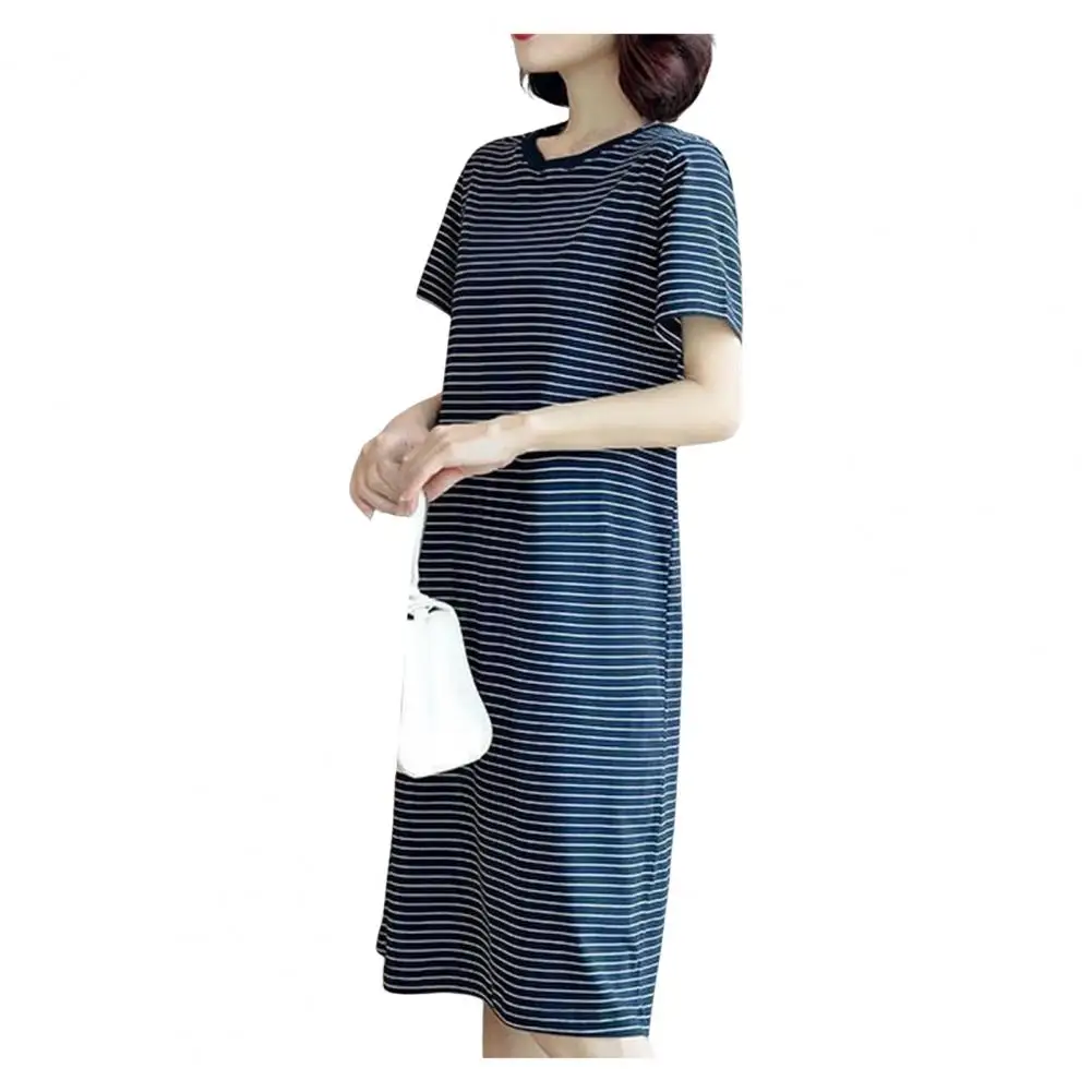 Stylish Round Neck Dress Striped Summer Dresses for Women Lightweight Office Beach Party Dress Crew Neck Long Dress with Short
Stylish Round Neck Dress Striped Summer Dresses for Women Lightweight Office Beach Party Dress Crew Neck Long Dress with Short