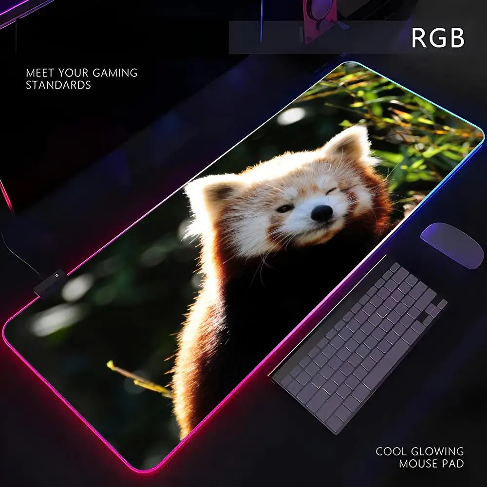 red Panda Mouse Pad RGB Gamer LED Light Mouse Mat Peripherals Mousepad Computer Desk Mat XL Mice Keyboard Carpet
red Panda Mouse Pad RGB Gamer LED Light Mouse Mat Peripherals Mousepad Computer Desk Mat XL Mice Keyboard Carpet