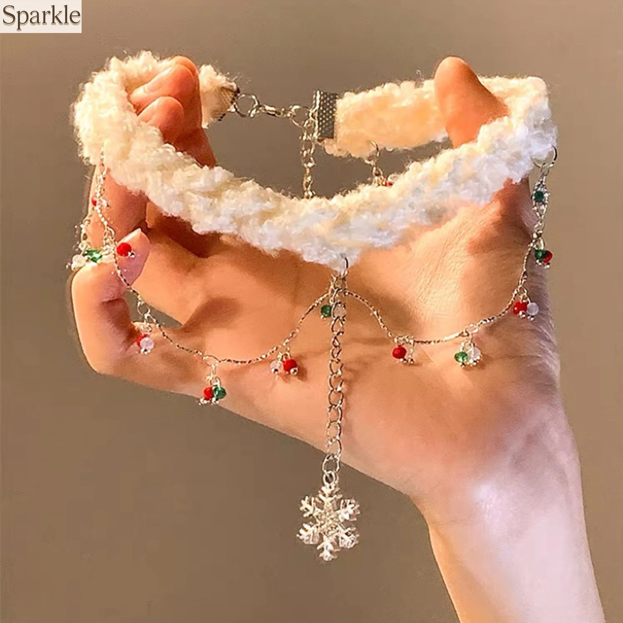 Women's Fluffy Double-layer Rhinestone Snowflake Tassel Choker Sexy Clavicle Chain Christmas Party Jewelry
Women's Fluffy Double-layer Rhinestone Snowflake Tassel Choker Sexy Clavicle Chain Christmas Party Jewelry