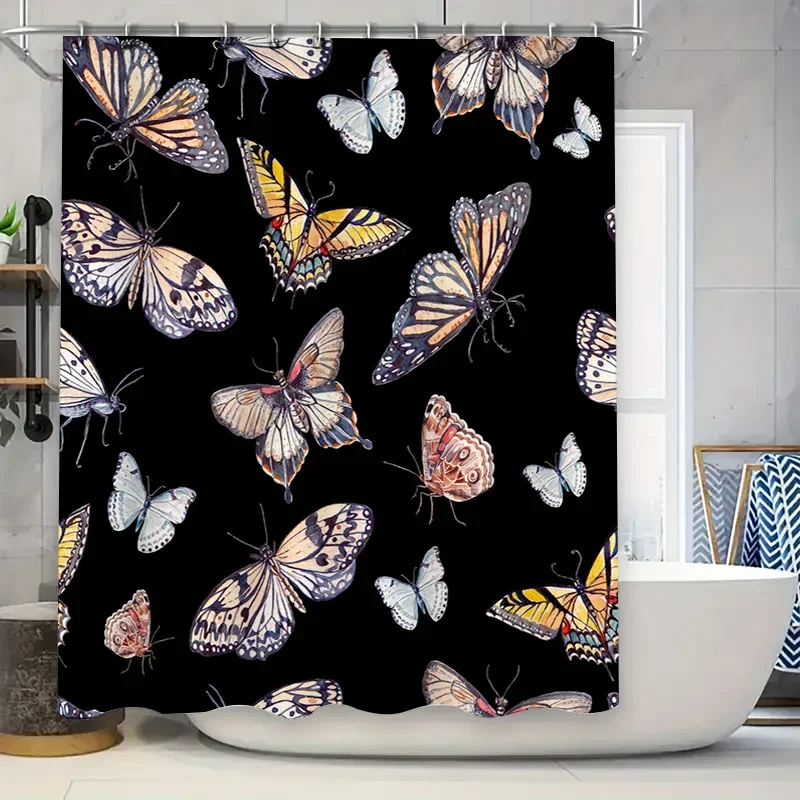 Занавеска для душа с бабочкой, декоративный коврик для ванной, водопад, украшение для дома, печать, художественный водонепроницаемый коврик для ванной комнаты 
Занавеска для душа с бабочкой, декоративный коврик для ванной, водопад, украшение для дома, печать, художественный водонепроницаемый коврик для ванной комнаты