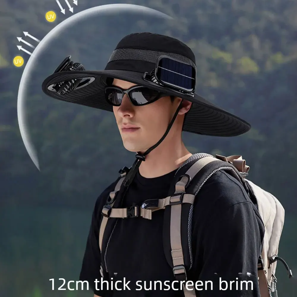 Men's Solar Double Fan Fishing Hat Summer Outdoor Hiking Men WomanLarge Eaves Breathable Sunscreen Sunshade Fisherman Hat Men
Men's Solar Double Fan Fishing Hat Summer Outdoor Hiking Men WomanLarge Eaves Breathable Sunscreen Sunshade Fisherman Hat Men