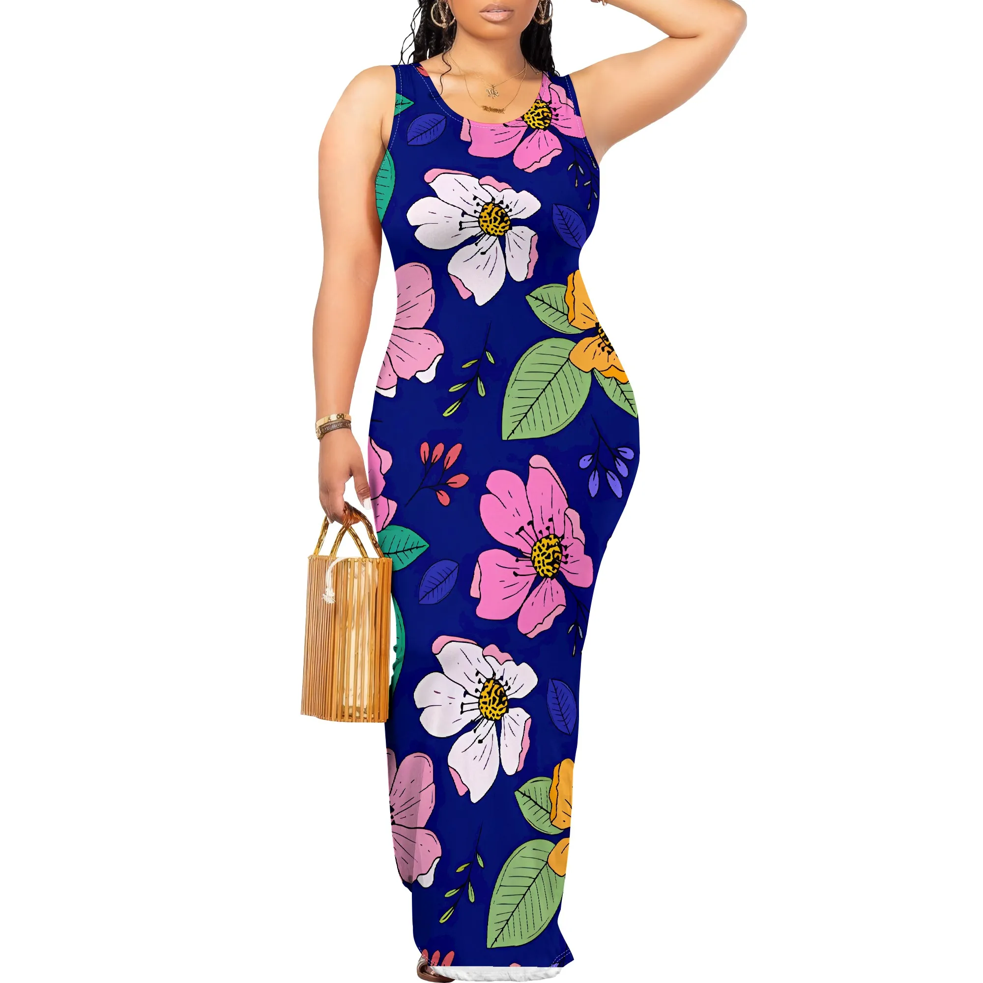 Women's 2025 spring and summer sleeveless knee length dress with hollowed out pullover, butterfly print beach casual dress
Women's 2025 spring and summer sleeveless knee length dress with hollowed out pullover, butterfly print beach casual dress