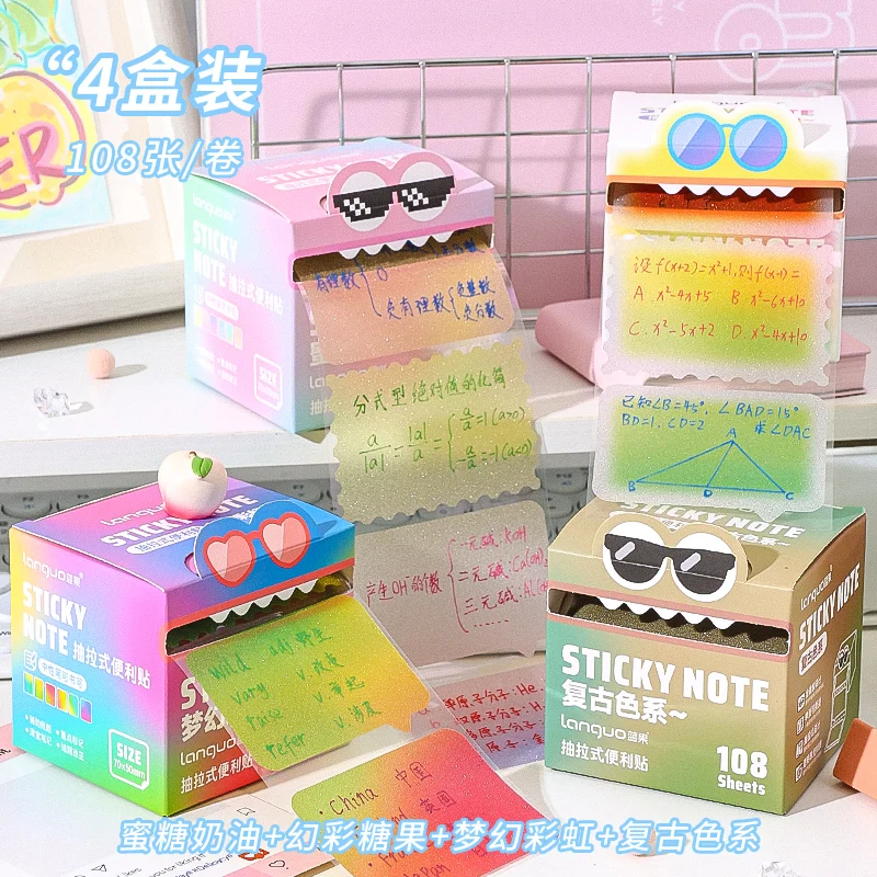 LANGUO Pull-out Transparent Sticky Notes with Shiny Pearl Effect No Marks After Tearing Reusable for Note Marking Memo Pad
LANGUO Pull-out Transparent Sticky Notes with Shiny Pearl Effect No Marks After Tearing Reusable for Note Marking Memo Pad