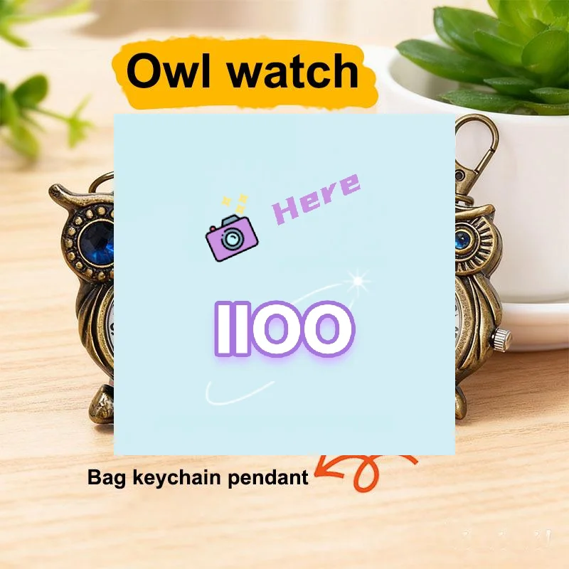 【IIOO】Tiny Cute Owl Shaped Pendant Pocket Watch For Kid Men Women Retro Quartz Pocket Clock Gifts Arabic Numerals Dial
【IIOO】Tiny Cute Owl Shaped Pendant Pocket Watch For Kid Men Women Retro Quartz Pocket Clock Gifts Arabic Numerals Dial