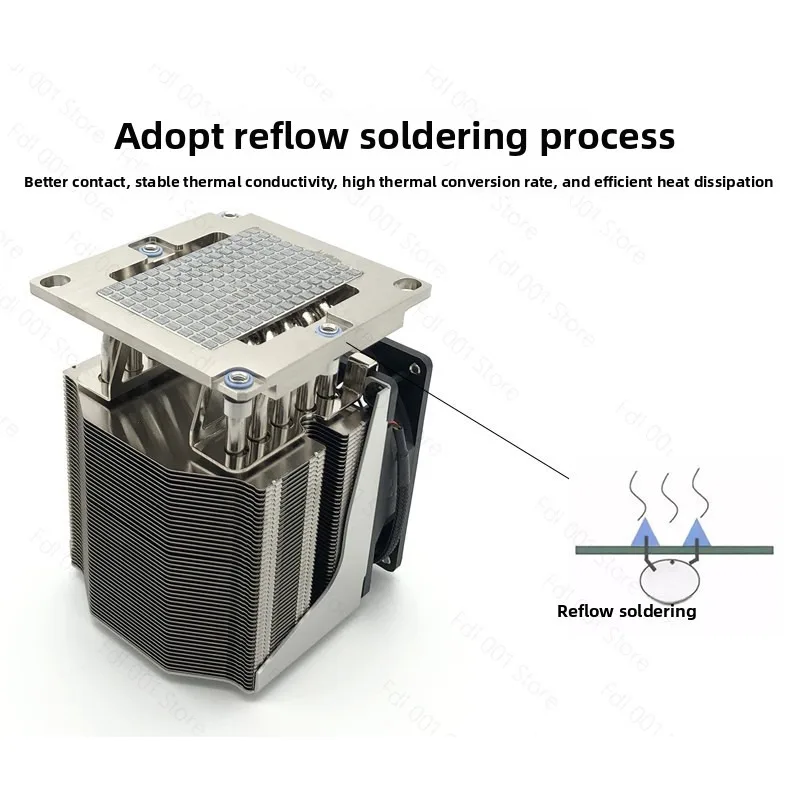 5.6 Heat Pipe LGA3647 CPU Cooler Square Rectangular 4U Side Flow 205W
5.6 Heat Pipe LGA3647 CPU Cooler Square Rectangular 4U Side Flow 205W